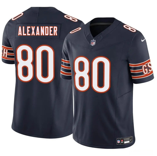 Men's Navy Chicago Bears #80 Maurice Alexander 2025 F.U.S.E. Vapor Stitched Football Jersey